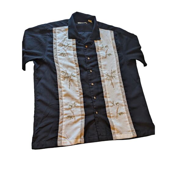 Batik Bay Hawaiian Shirt Mens XL Short Sleeve Tropical Vacation Palm Tree Resort - Picture 15 of 16